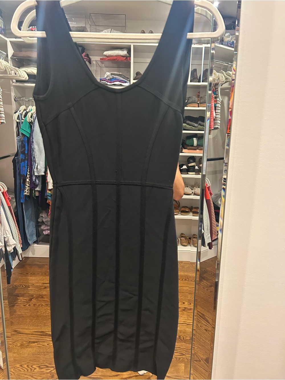 BCBGMaxAzria Black Fitted Tank Sheath Dress